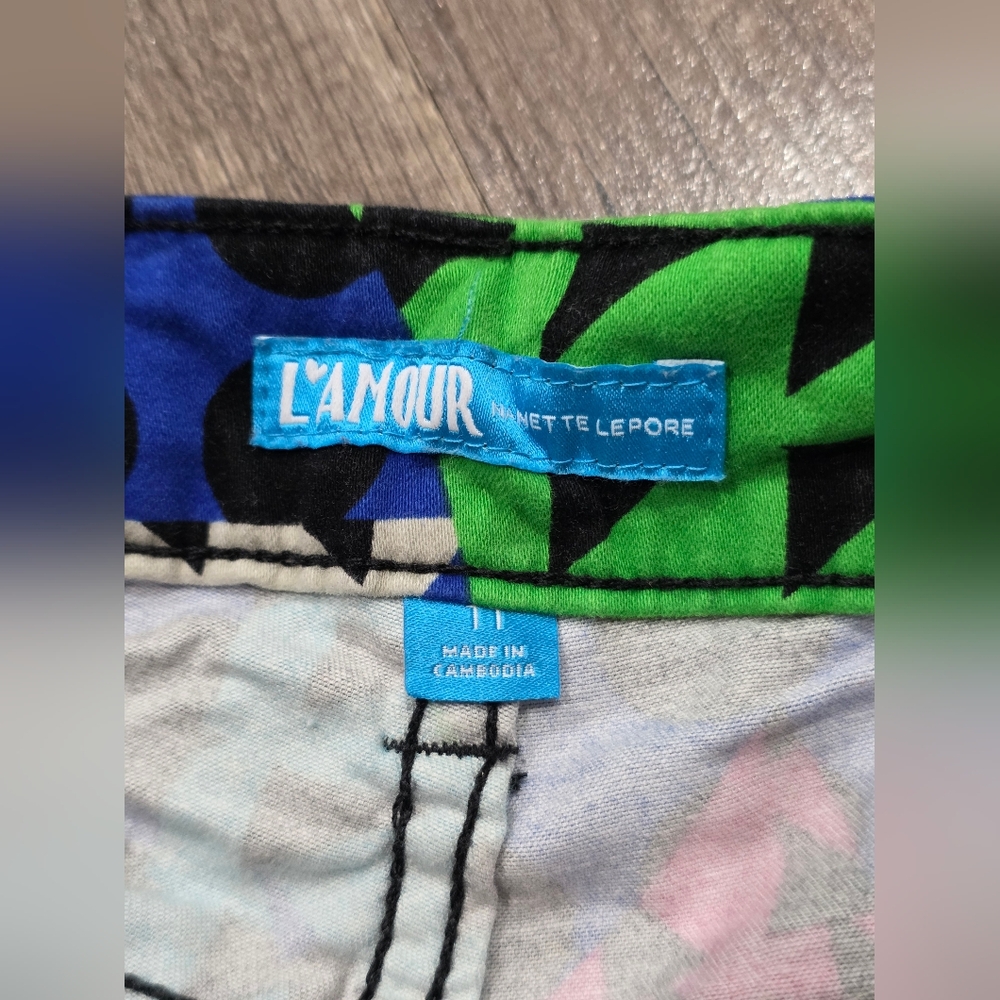 Nanette LEPORE LAMOUR Colorful Geometric Pants Designer 90s Rag Hip Hop Y2K - Picture 6 of 11